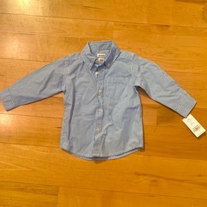 NWT Carter’s blue pin stripe button down shirt
